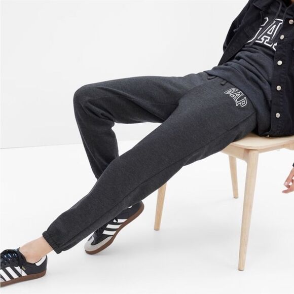Gap Marled Charcoal Gray Joggers Sweatpants - Picture 1 of 3